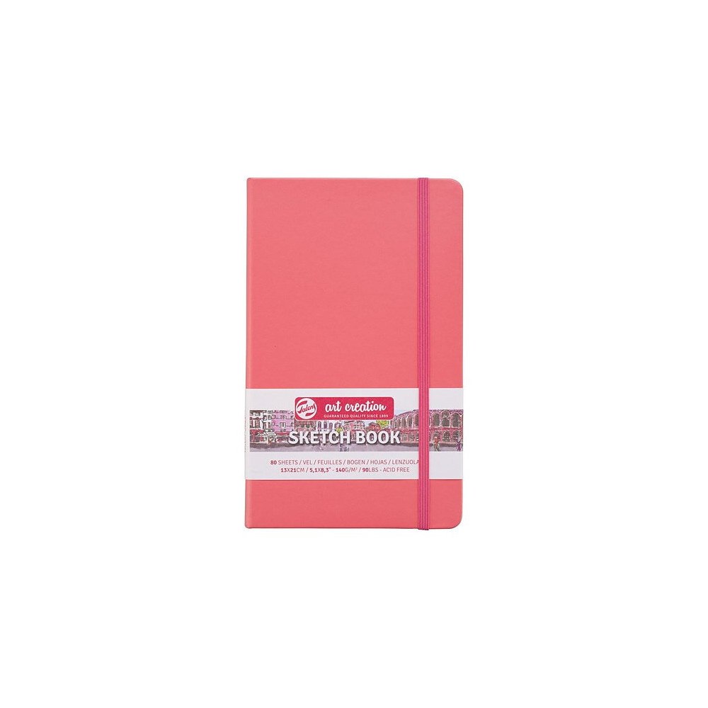 Art Creation SketchBook Coral Red 13 x 21 cm / Skissblock korallröd 13 x 21 cm