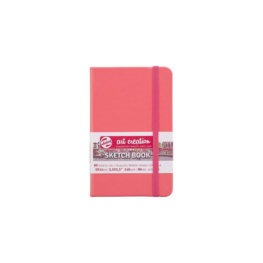 Art Creation SketchBook Coral Red 9 x 14 cm / Skissblock korallröd 9 x 14 cm