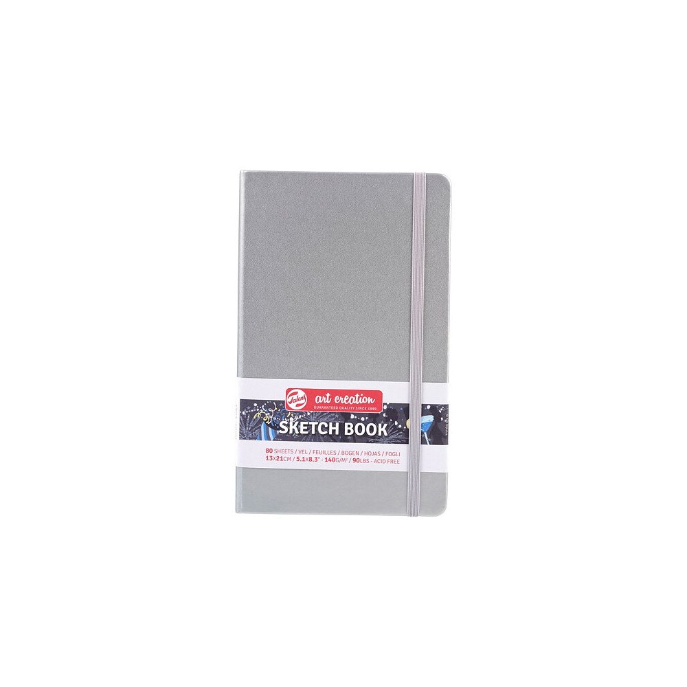 Art Creation Sketchbook Shiny Silver 13 x 21 cm / Skissblock blank silver 13 x 21 cm