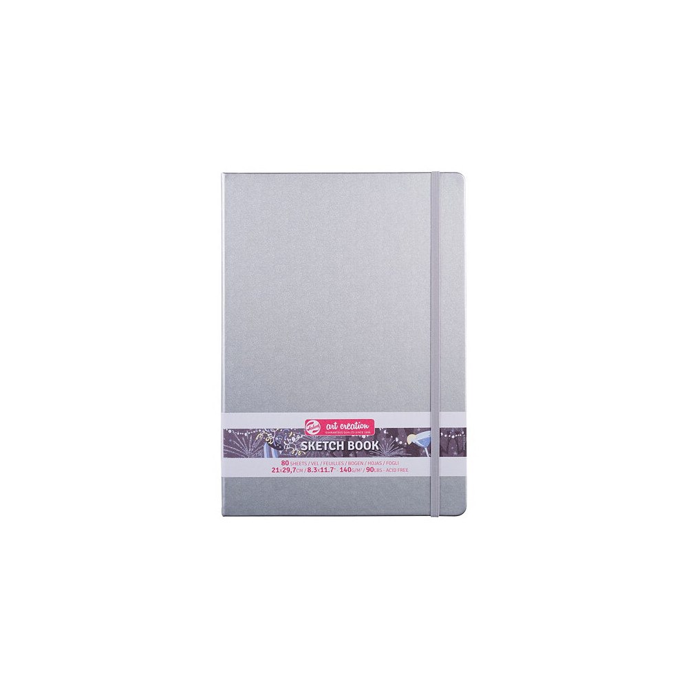 Art Creation Sketchbook Shiny Silver 21 x 30 cm / Skissblock blank silver 21 x 30 cm
