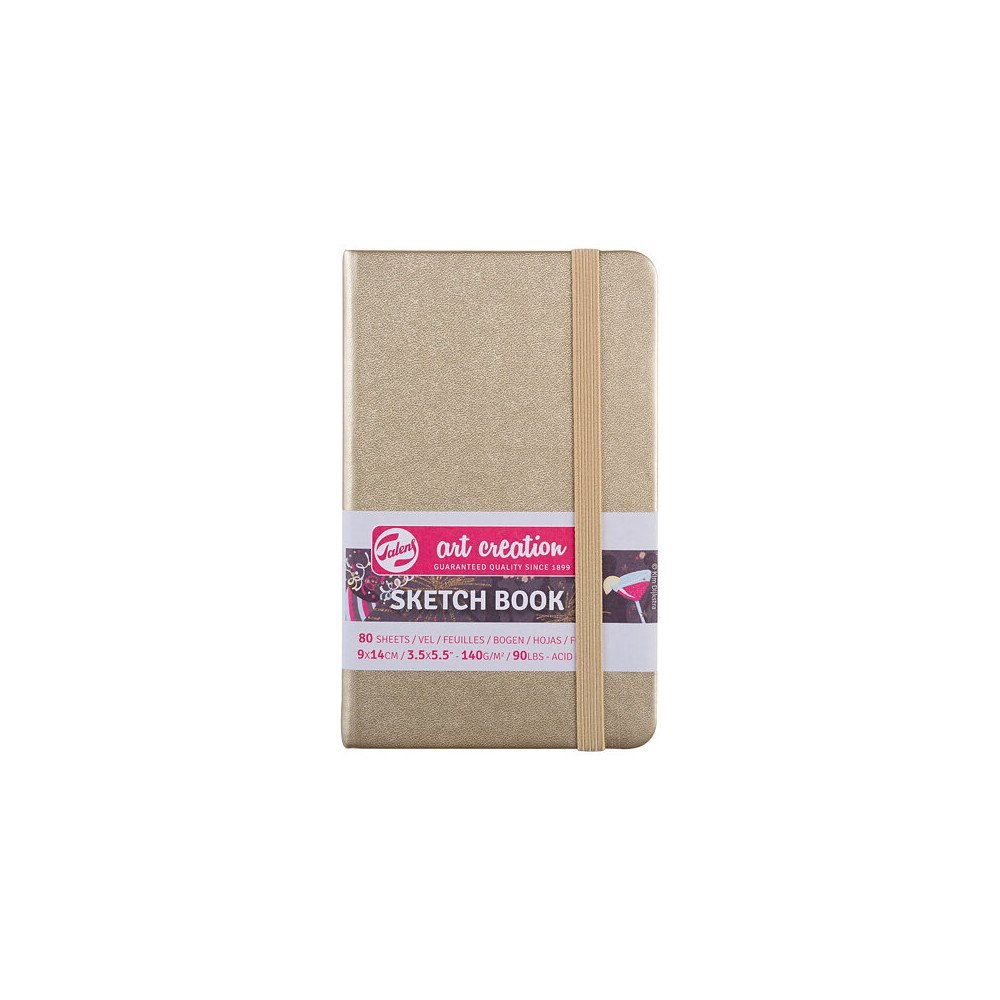 Art Creation Sketchbook White Gold 9 x 14 cm / Skissblock vitguld 9 x 14 cm