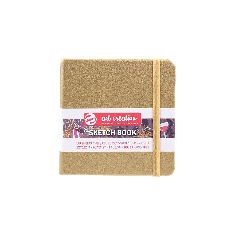 Art Creation Sketchbook White Gold 12 x 12 cm / Skissblock vitguld 12 x 12 cm