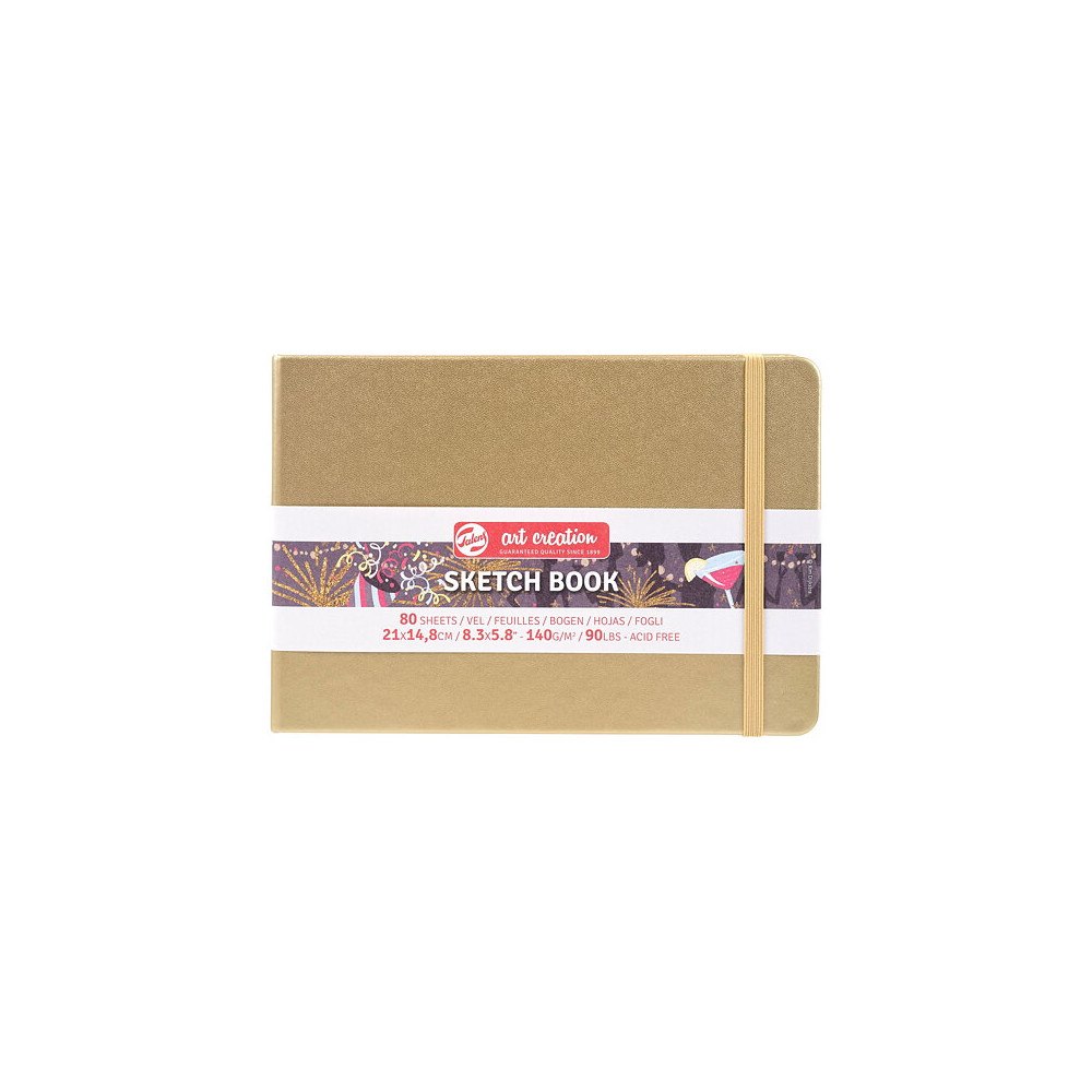 Art Creation Sketchbook White Gold 21 x 15 cm / Skissblock vitguld 21 x 15 cm