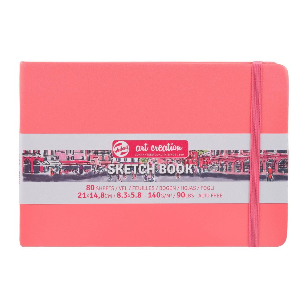 Art Creation SketchBook Coral Red 21 x 15 cm / Skissblock korallröd 21 x 15 cm