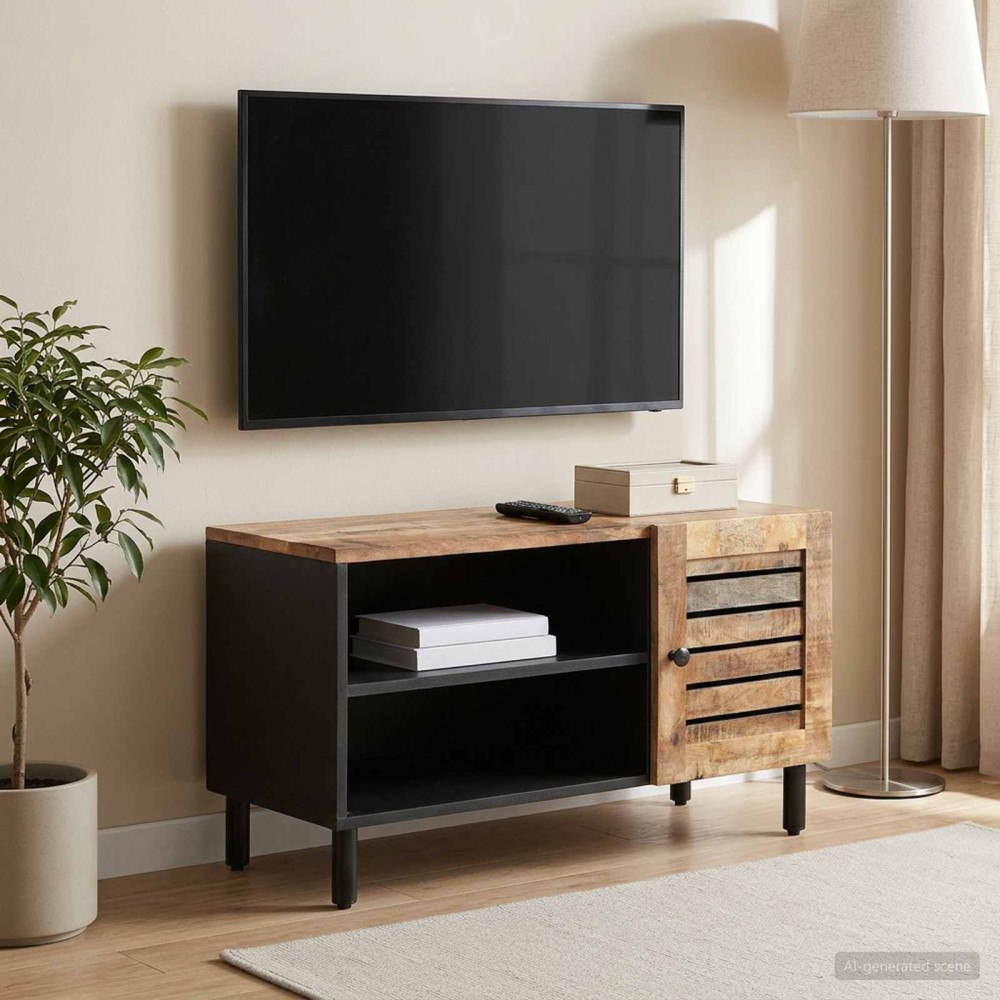 vidaXL Förvaringsskåp Naturlig 80 x 33 x 46 cm Massivt mangoträ