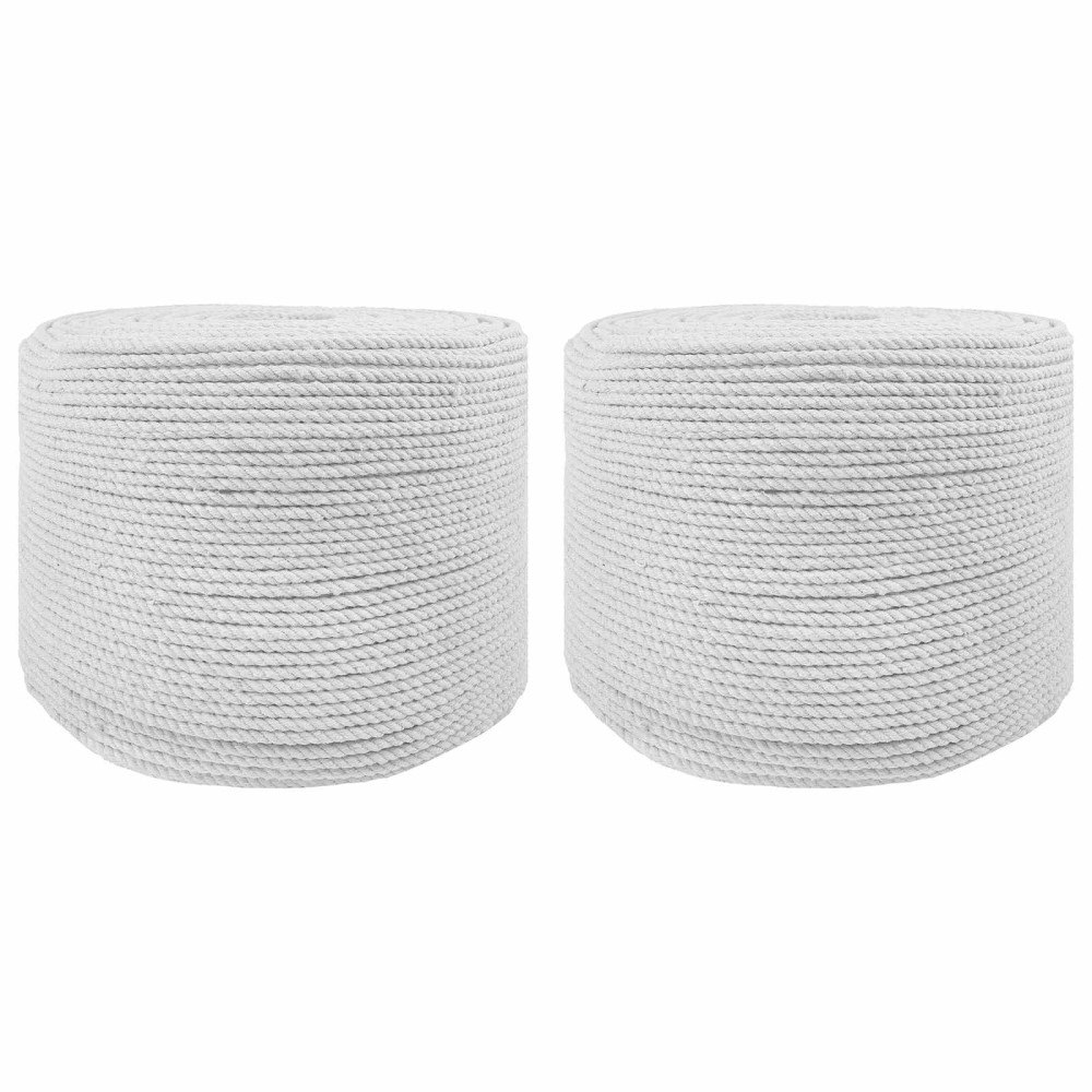 vidaXL Rep 2 pcs Vit Bomull