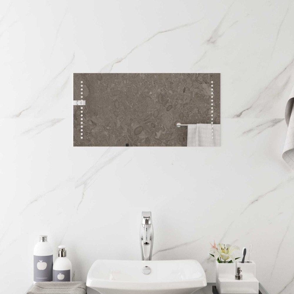 vidaXL LED Badrumsspegel Transparent 60 x 30 cm härdat glas