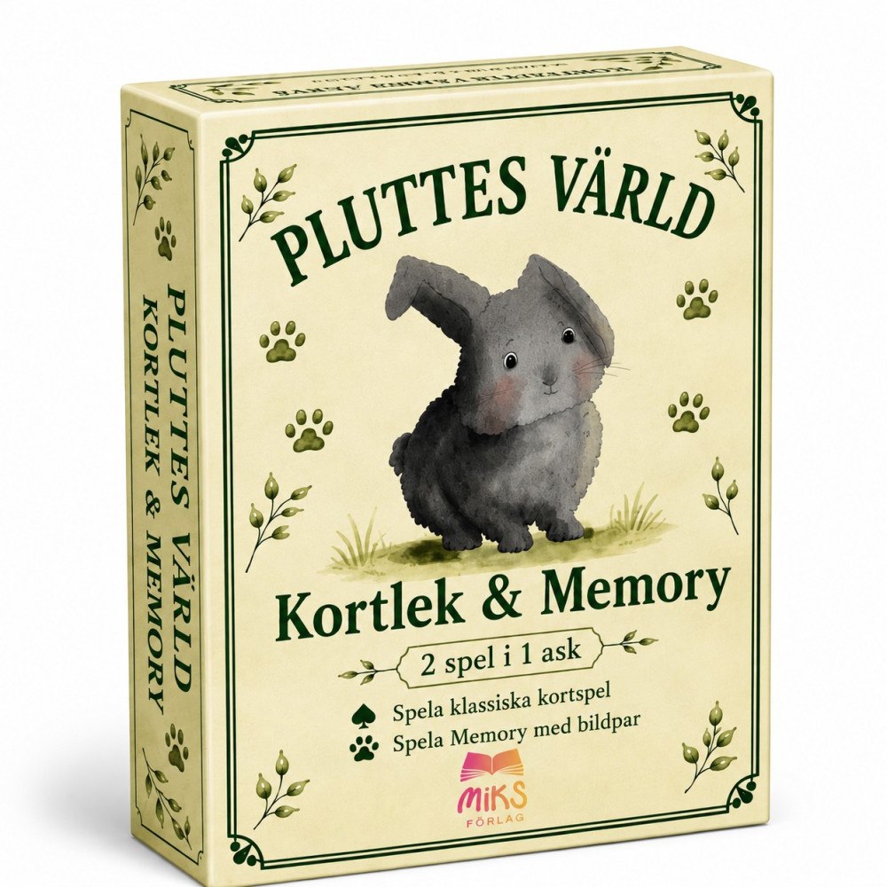 MikS Förlag Pluttes Värld – Kortlek & Memory