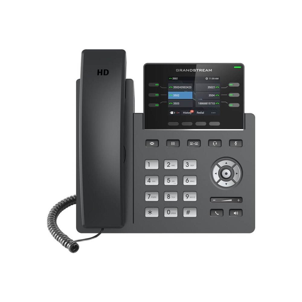 Grandstream Networks Grandstream GRP2613W - VoIP-telefon med nummerpresentation/samtal väntar - 5-vägs samtalsförmåg