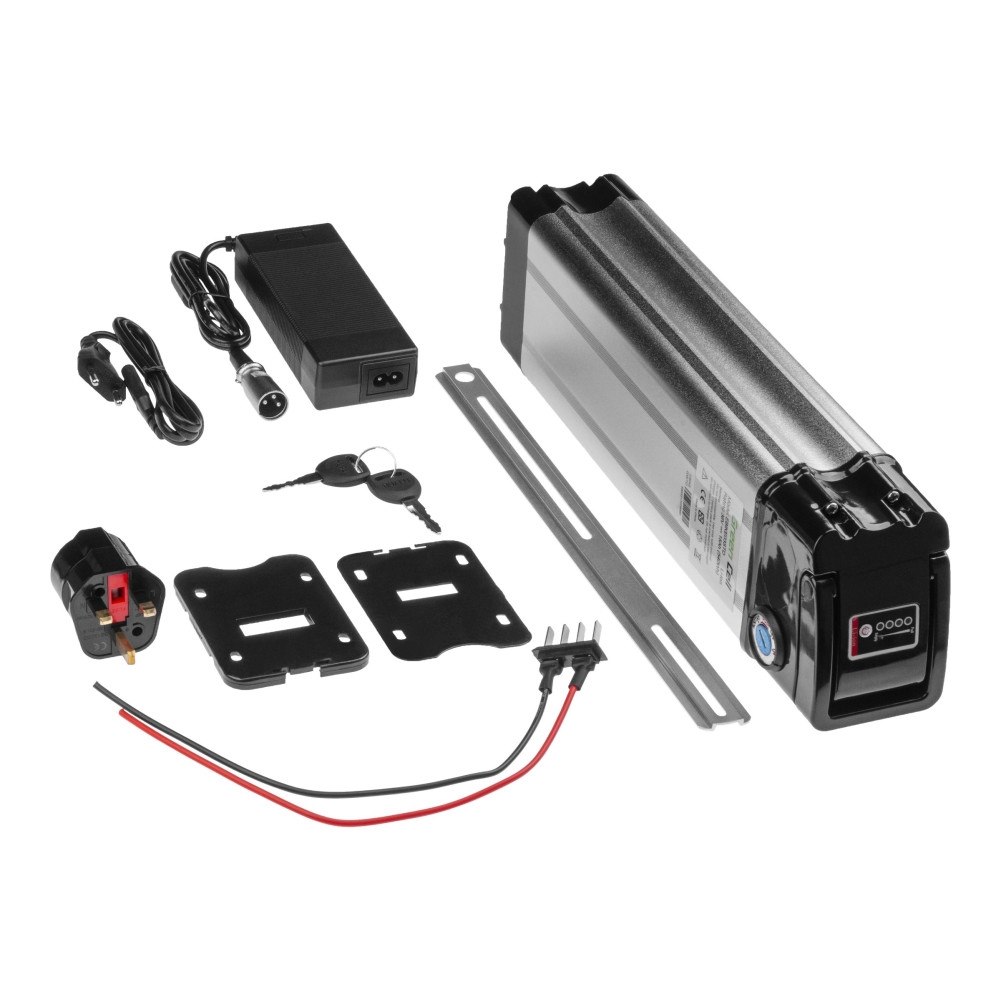 GREENCELL Green Cell batteri - 36V, silverfish - + växelströmsadapter - Li-Ion - 4 stiftkontakt