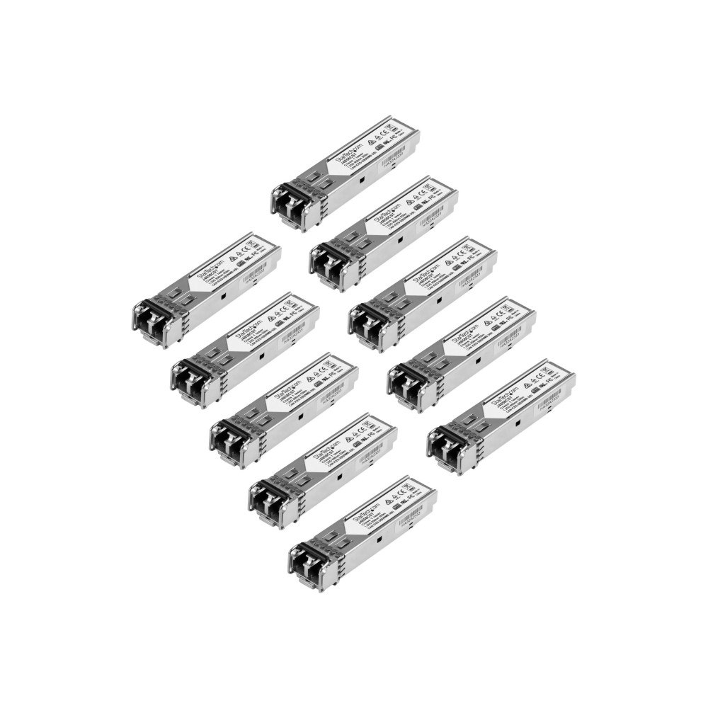 StarTech.com Startech 10 pack HPE J4858C Compatible SFP Module, 1000BASE-SX, 1GbE Multi Mode (MMF) Fiber Optic Transceiver, 1 Gigabit...