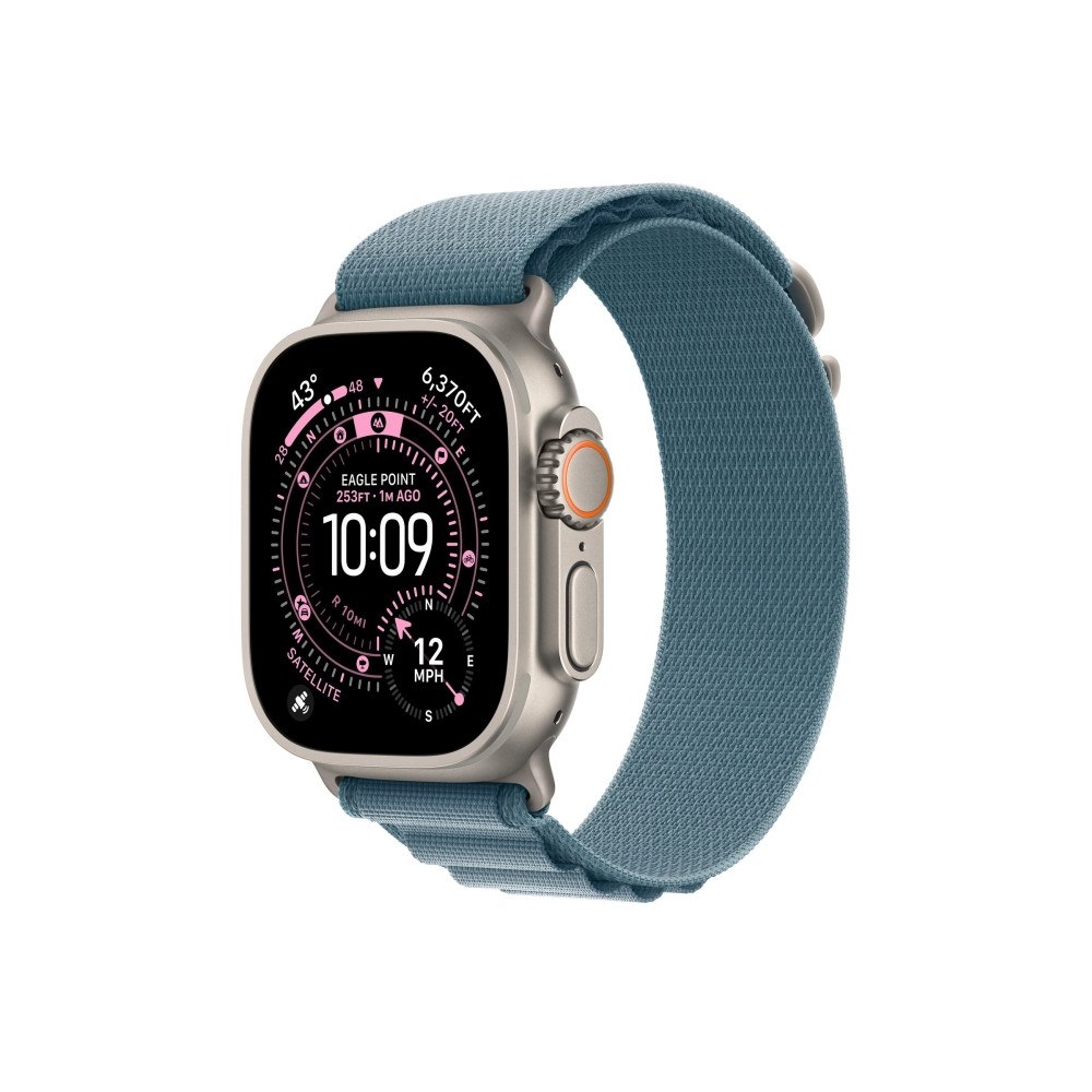 Apple Apple Watch Ultra 3 - naturlig titan - Ja smart klocka med Alpine Loop - ljusblå - 64 GB
