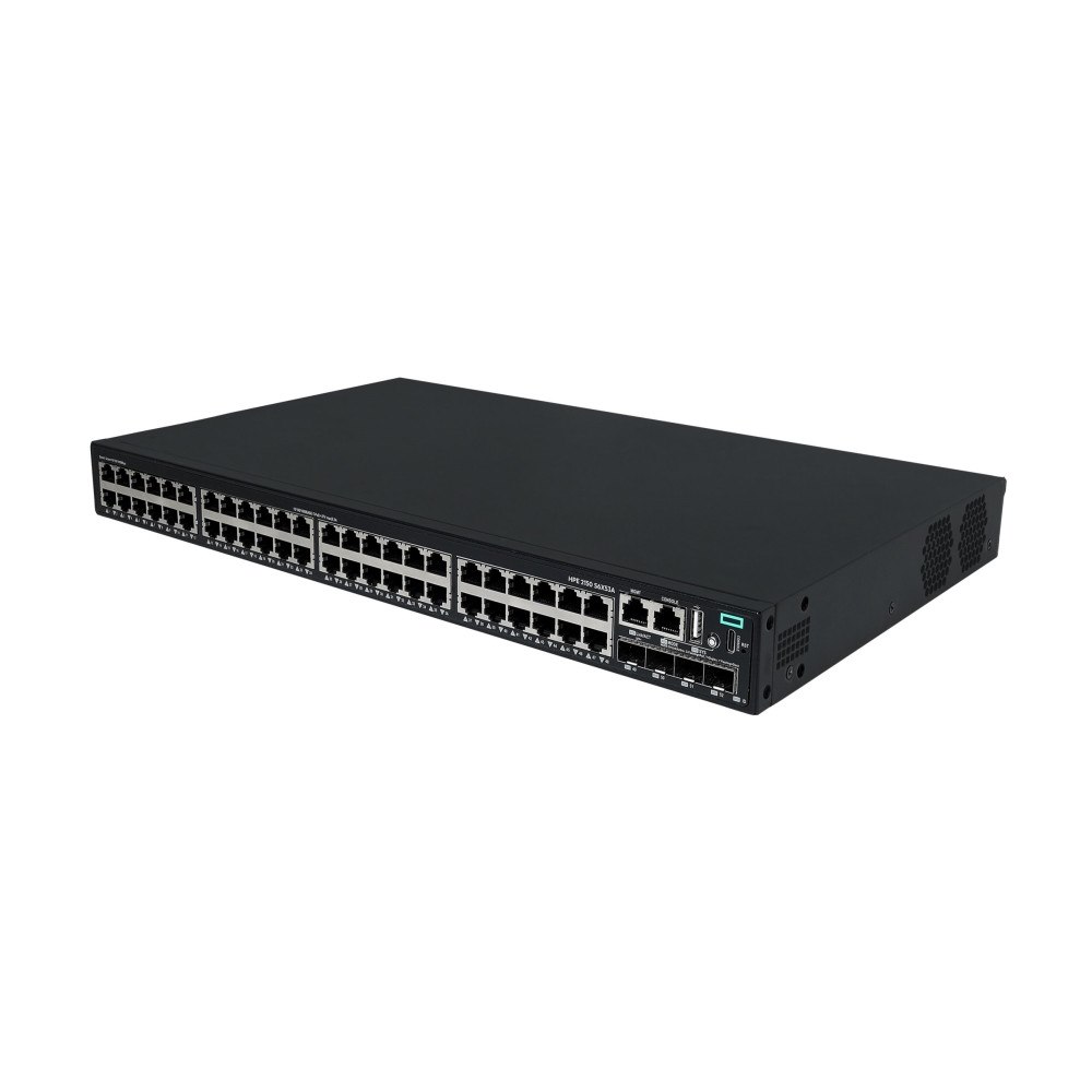 HP HPE Networking Comware 2150 48p 10M/100M/1G PoE+ 4p SFP+ 1G/10G 390W - switch - 48 portar - Administrerad - rackmonterba...