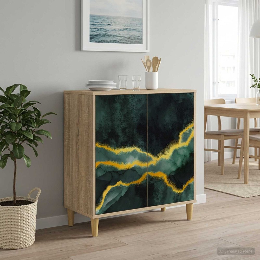 vidaXL Sideboard WIJHE Sonoma-ek 69 x 33 x 75 cm Konstruerat trä