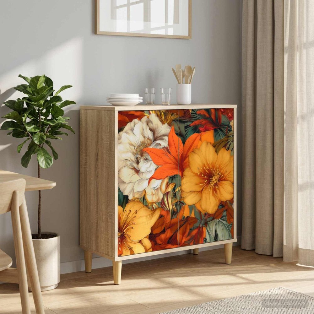 vidaXL Sideboard GENNEP Sonoma-ek 69 x 33 x 75 cm Konstruerat trä