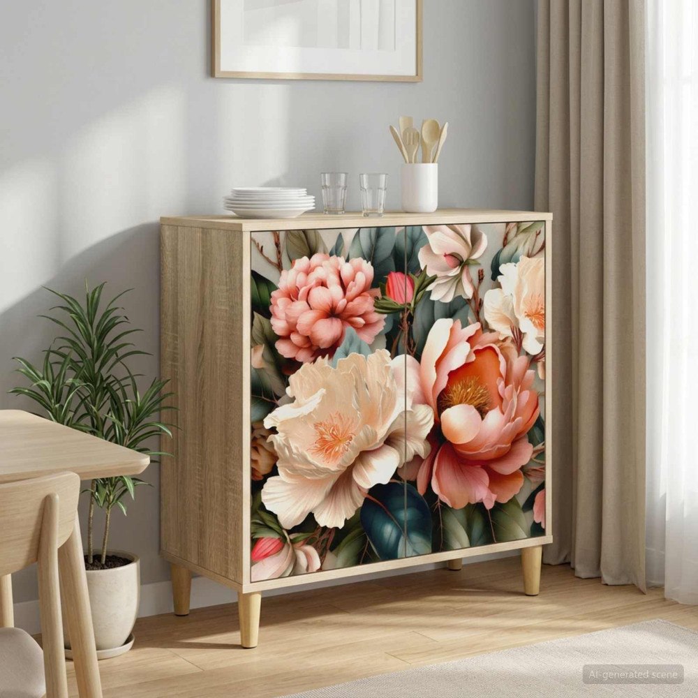 vidaXL Sideboard BORNE Sonoma-ek 69 x 33 x 75 cm Konstruerat trä