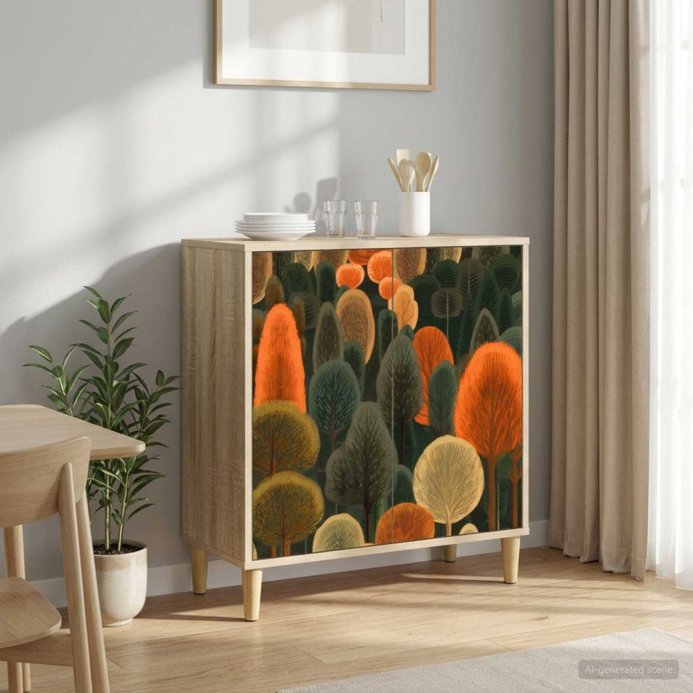 vidaXL Sideboard ZAANDAM Sonoma-ek 69 x 33 x 75 cm Konstruerat trä