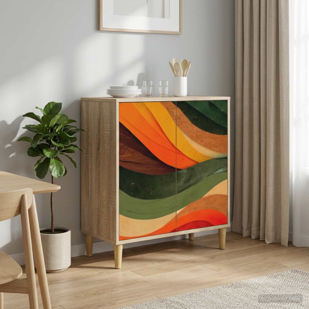 vidaXL Sideboard BONN Sonoma-ek 69 x 33 x 75 cm Konstruerat trä