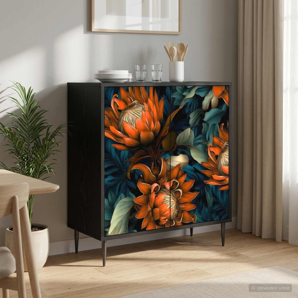 vidaXL Sideboard LOCHEM Svart ek 69 x 33 x 76 cm Konstruerat trä