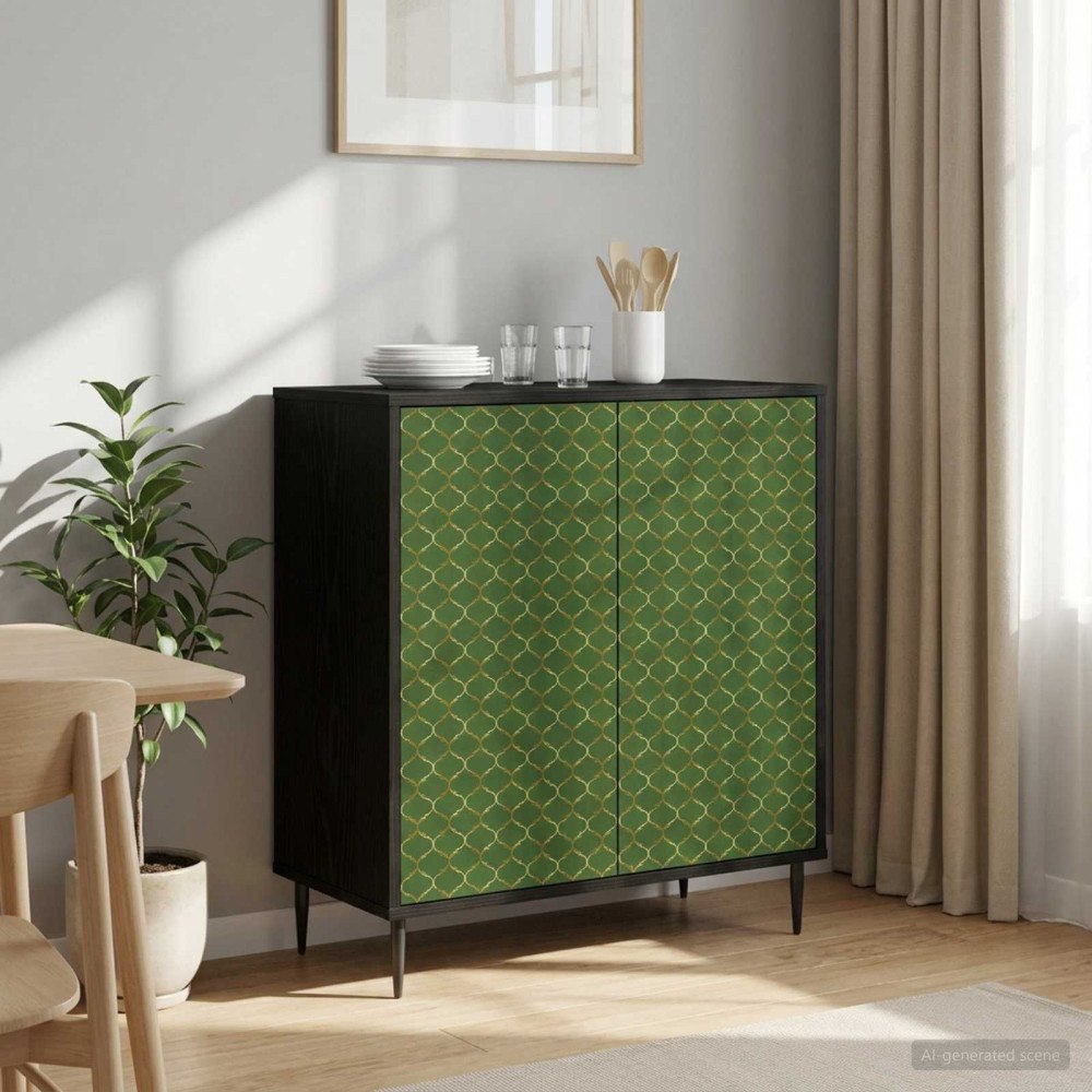 vidaXL Sideboard GELEEN Svart ek 69 x 33 x 76 cm Konstruerat trä