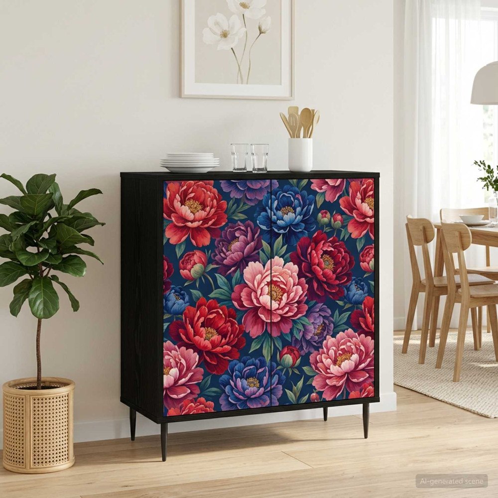 vidaXL Sideboard AACHEN Svart ek 69 x 33 x 76 cm Konstruerat trä