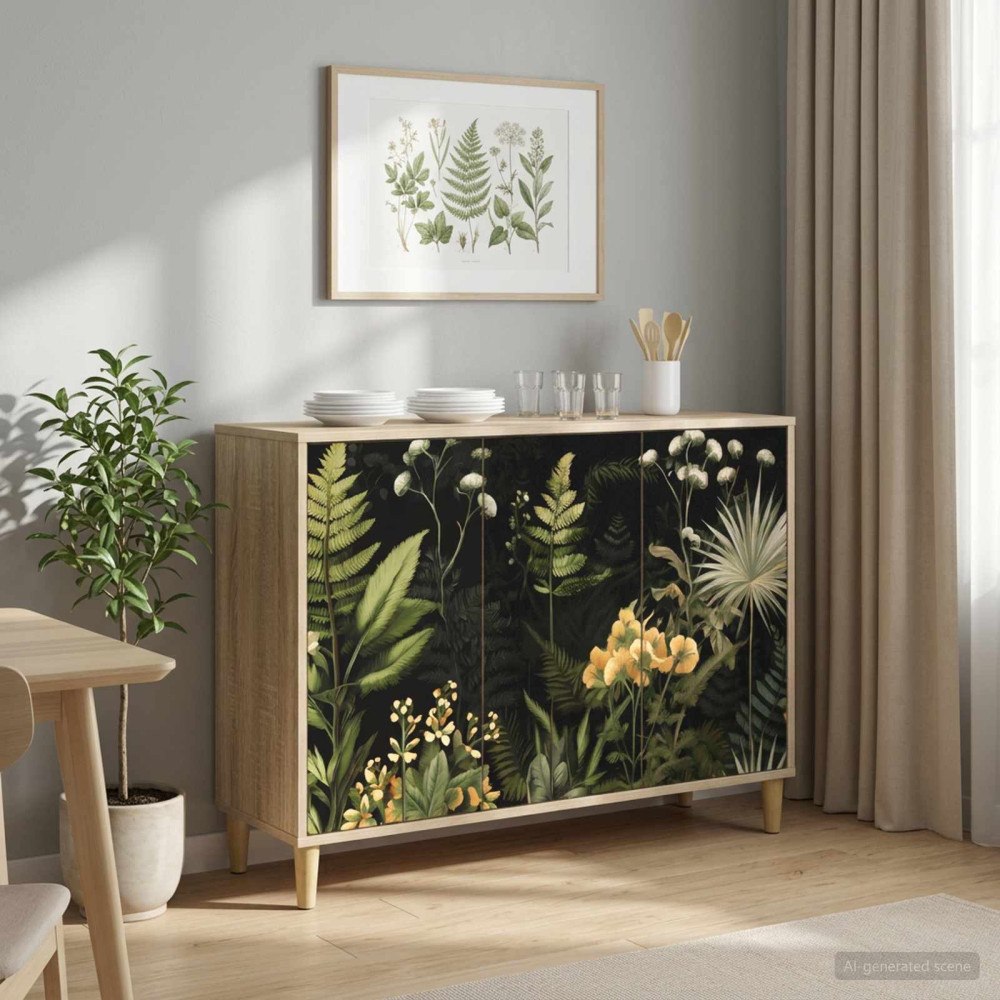 vidaXL Sideboard RHENEN Sonoma-ek 102 x 33 x 75 cm Konstruerat trä