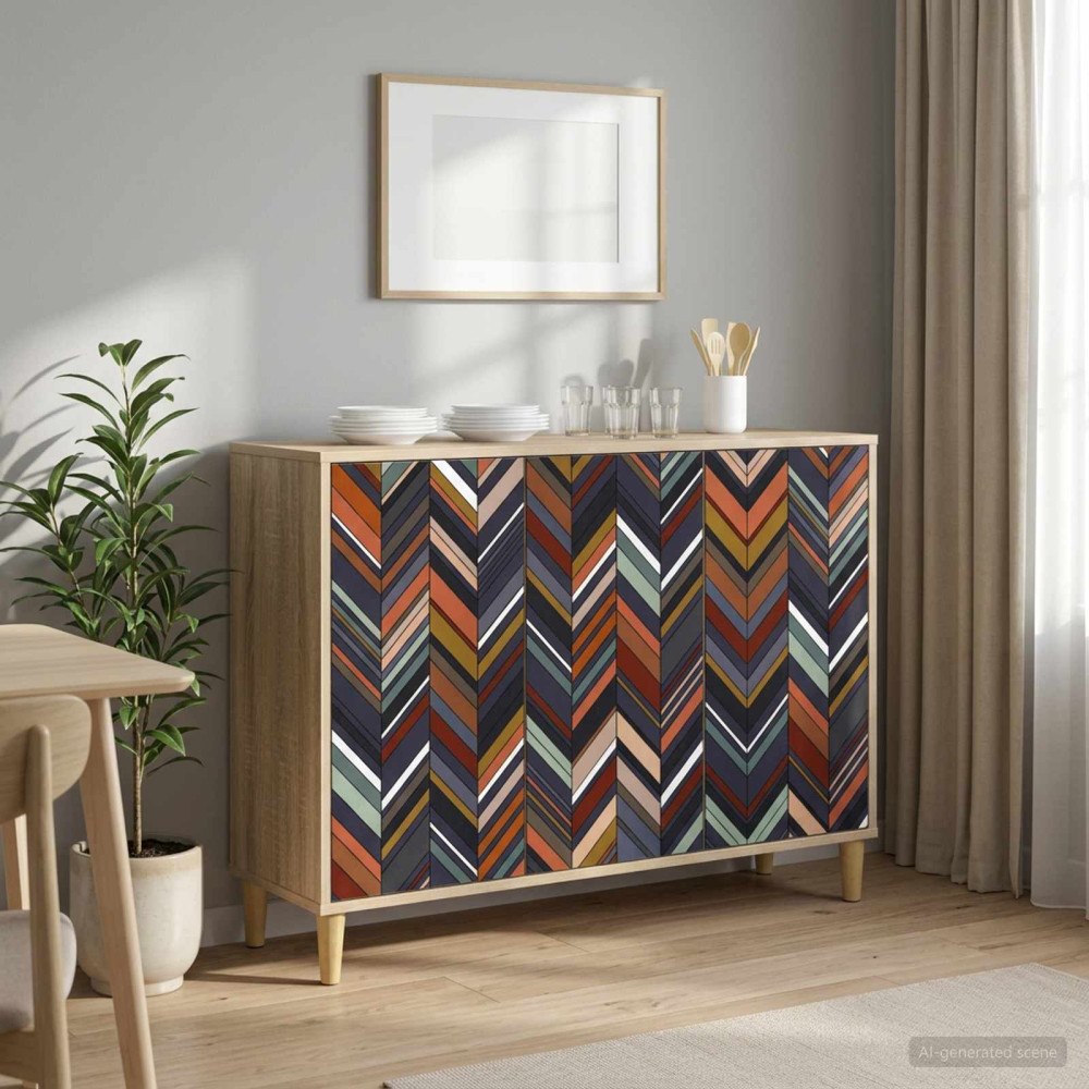 vidaXL Sideboard OMMEN Sonoma-ek 102 x 33 x 75 cm Konstruerat trä