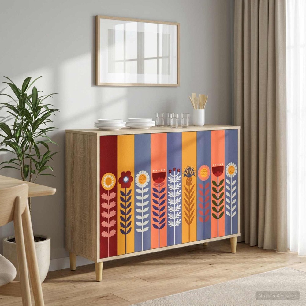 vidaXL Sideboard ESSEN Sonoma-ek 102 x 33 x 75 cm Konstruerat trä