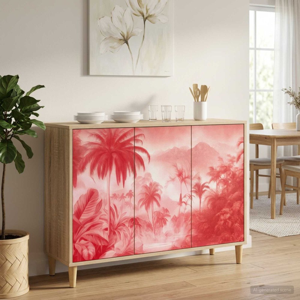 vidaXL Sideboard AACHEN Sonoma-ek 102 x 33 x 75 cm Konstruerat trä