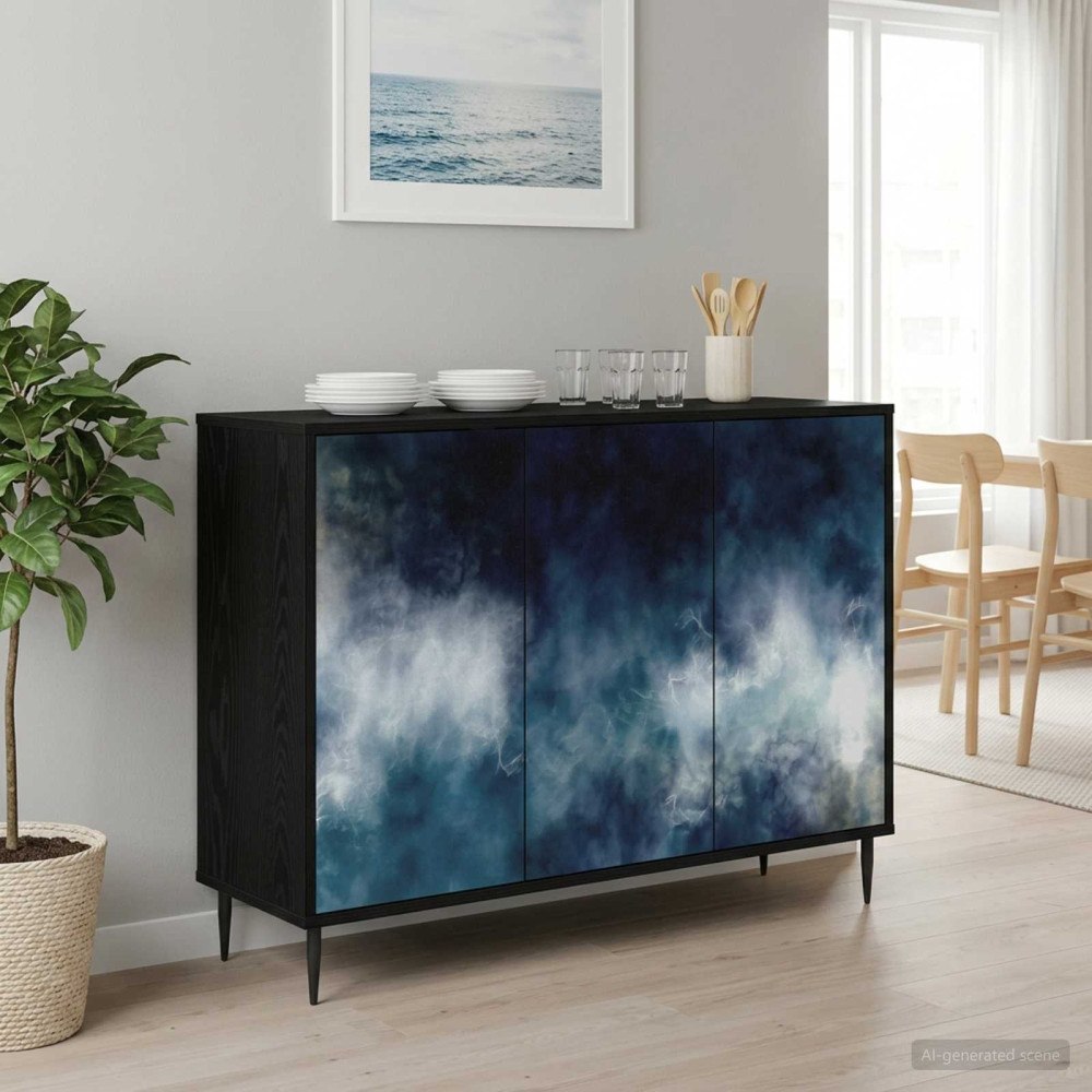 vidaXL Sideboard RAALTE Svart ek 102 x 33 x 76 cm Konstruerat trä
