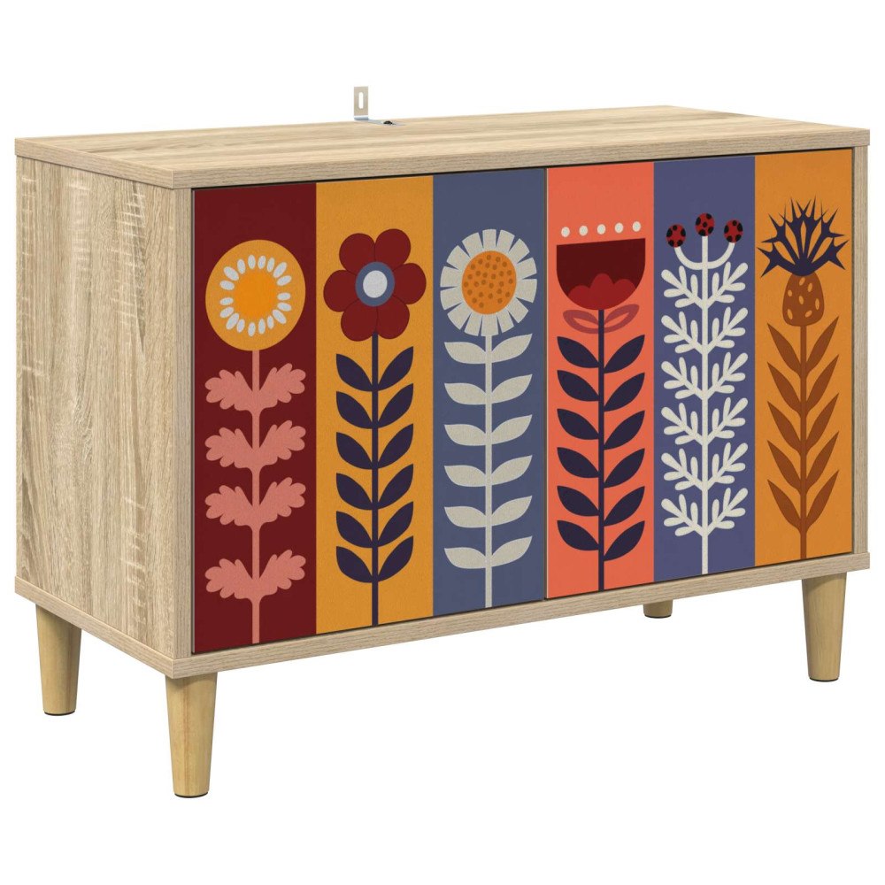 vidaXL TV-skåp ESSEN 69 x 33 x 50 cm Sonoma-ek Konstruerat trä