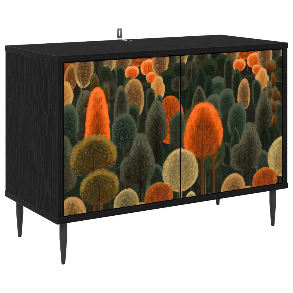 vidaXL TV-skåp ZAANDAM 69 x 33 x 50,5 cm Svart ek Konstruerat trä