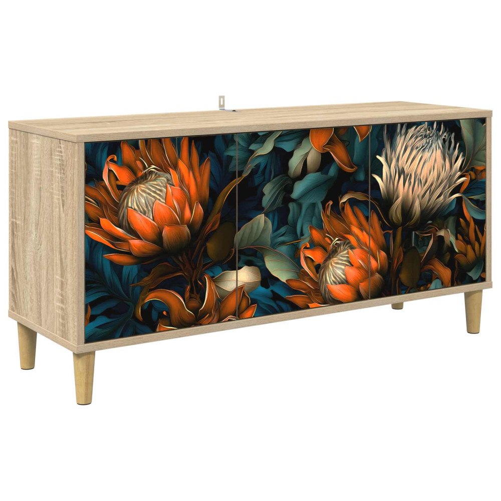 vidaXL TV-skåp LOCHEM 102 x 33 x 50 cm Sonoma-ek Konstruerat trä