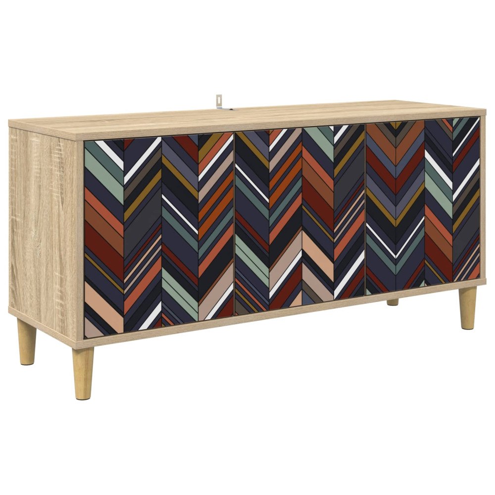 vidaXL TV-skåp OMMEN 102 x 33 x 50 cm Sonoma-ek Konstruerat trä
