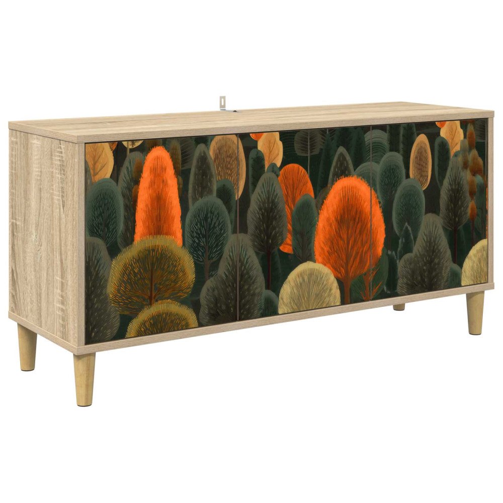 vidaXL TV-skåp ZAANDAM 102 x 33 x 50 cm Sonoma-ek Konstruerat trä