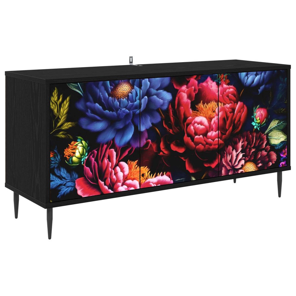 vidaXL TV-skåp KIEL 102 x 33 x 51 cm Svart ek Konstruerat trä