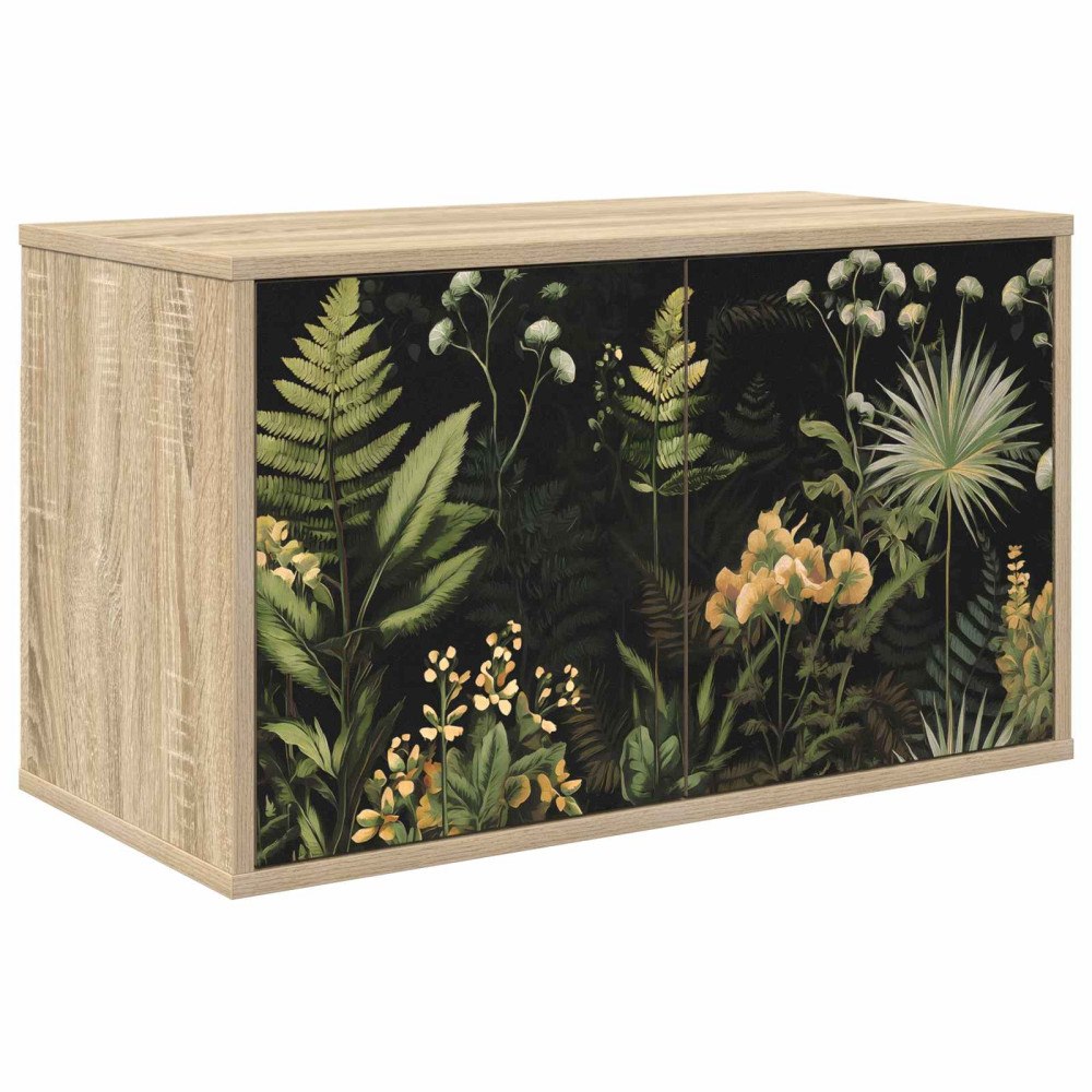 vidaXL Väggmonterad TV-skåp RHENEN 69 x 33 x 40 cm Sonoma-ek