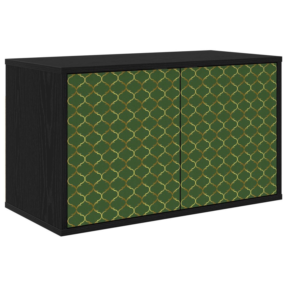 vidaXL Väggmonterad TV-skåp GELEEN 69 x 33 x 40 cm Svart ek