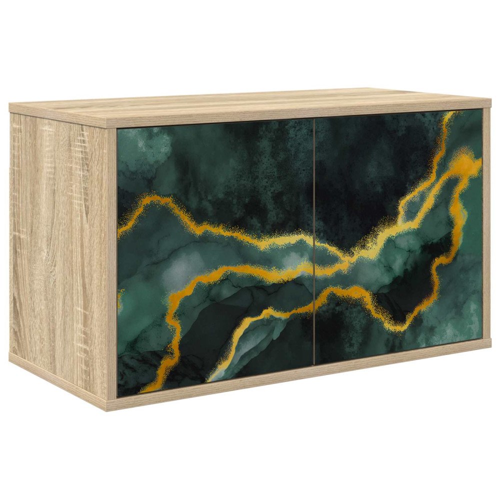 vidaXL Väggmonterad TV-skåp WIJHE 69 x 33 x 40 cm Sonoma-ek