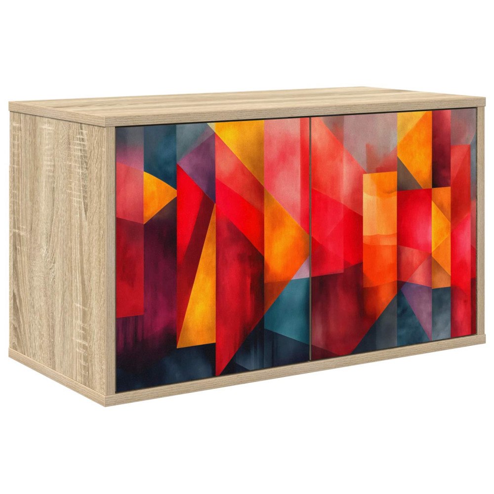 vidaXL Väggmonterad TV-skåp HEESCH 69 x 33 x 40 cm Sonoma-ek