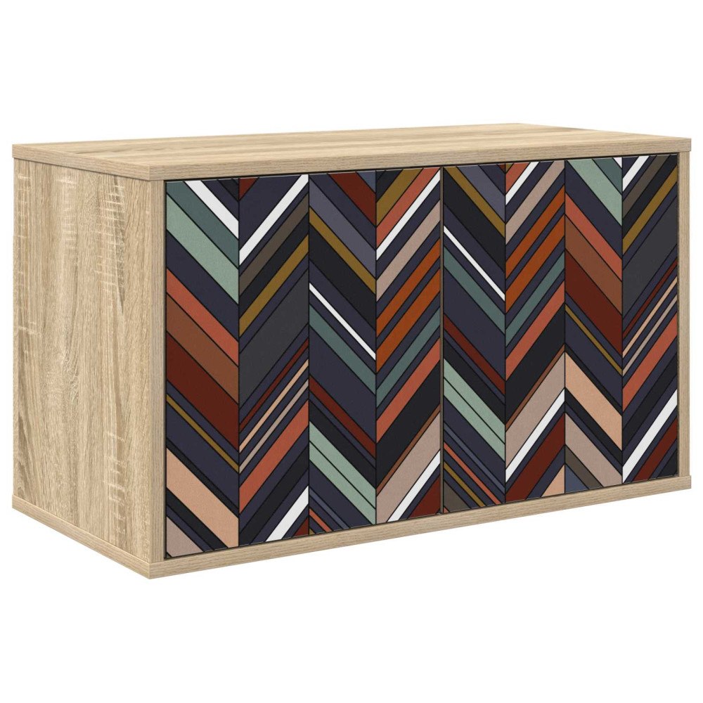 vidaXL Väggmonterad TV-skåp OMMEN 69 x 33 x 40 cm Sonoma-ek