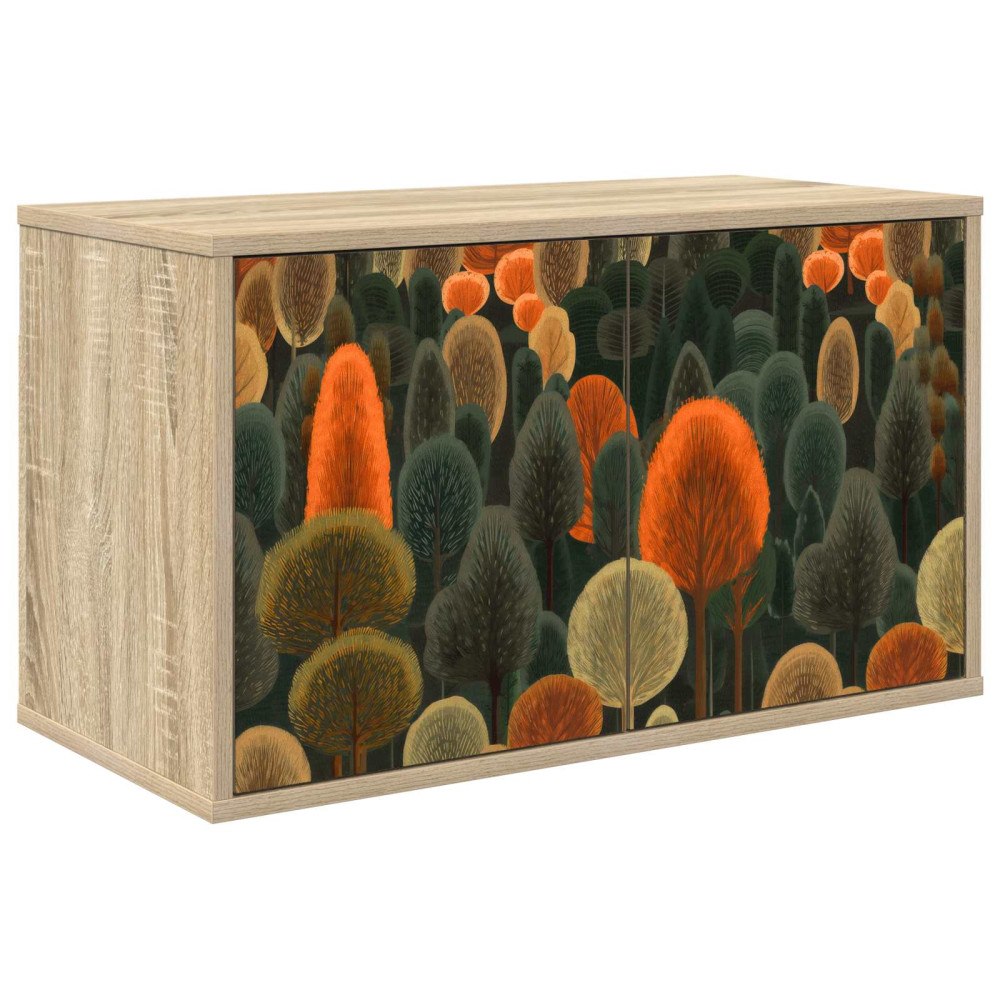 vidaXL Väggmonterad TV-skåp ZAANDAM 69 x 33 x 40 cm Sonoma-ek