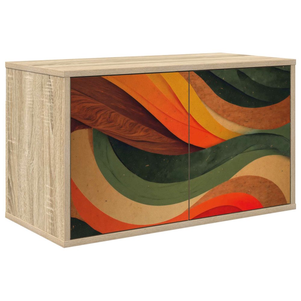 vidaXL Väggmonterad TV-skåp BONN 69 x 33 x 40 cm Sonoma-ek