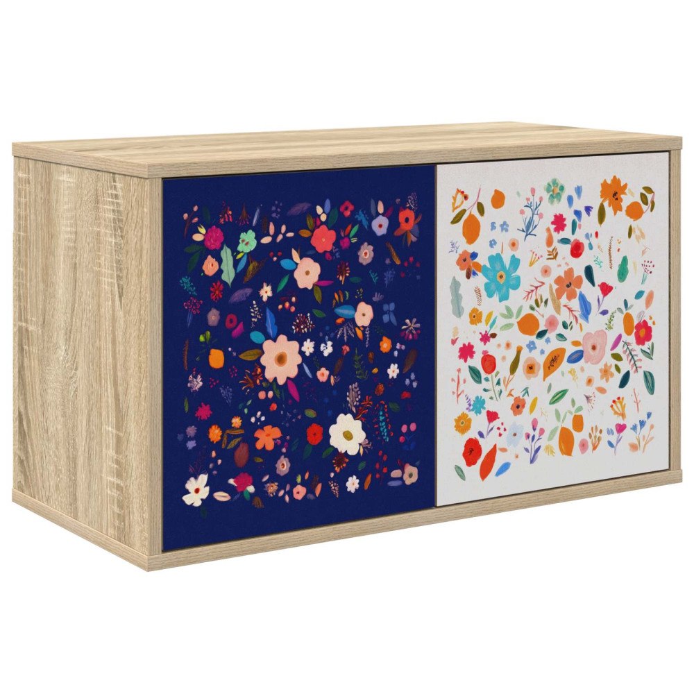 vidaXL Väggmonterad TV-skåp MAINZ 69 x 33 x 40 cm Sonoma-ek