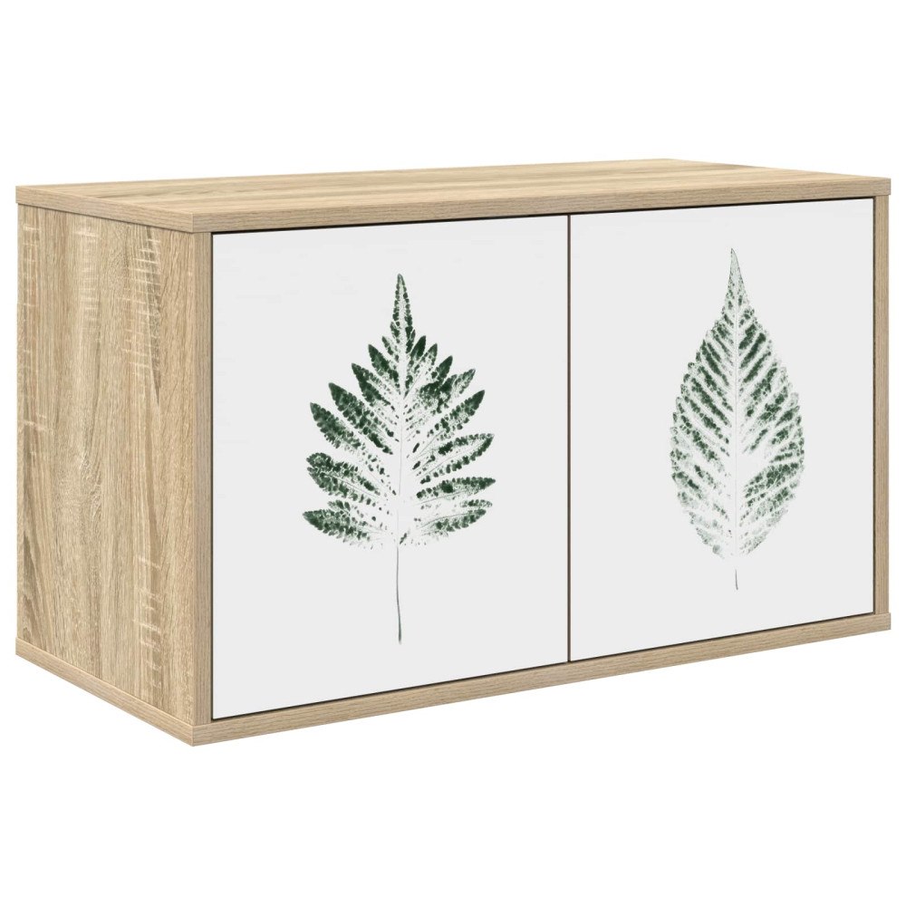 vidaXL Väggmonterad TV-skåp HANAU 69 x 33 x 40 cm Sonoma-ek