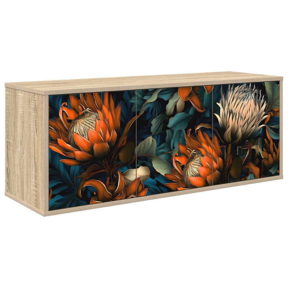 vidaXL Väggmonterad TV-skåp LOCHEM 102 x 33 x 40 cm Sonoma-ek