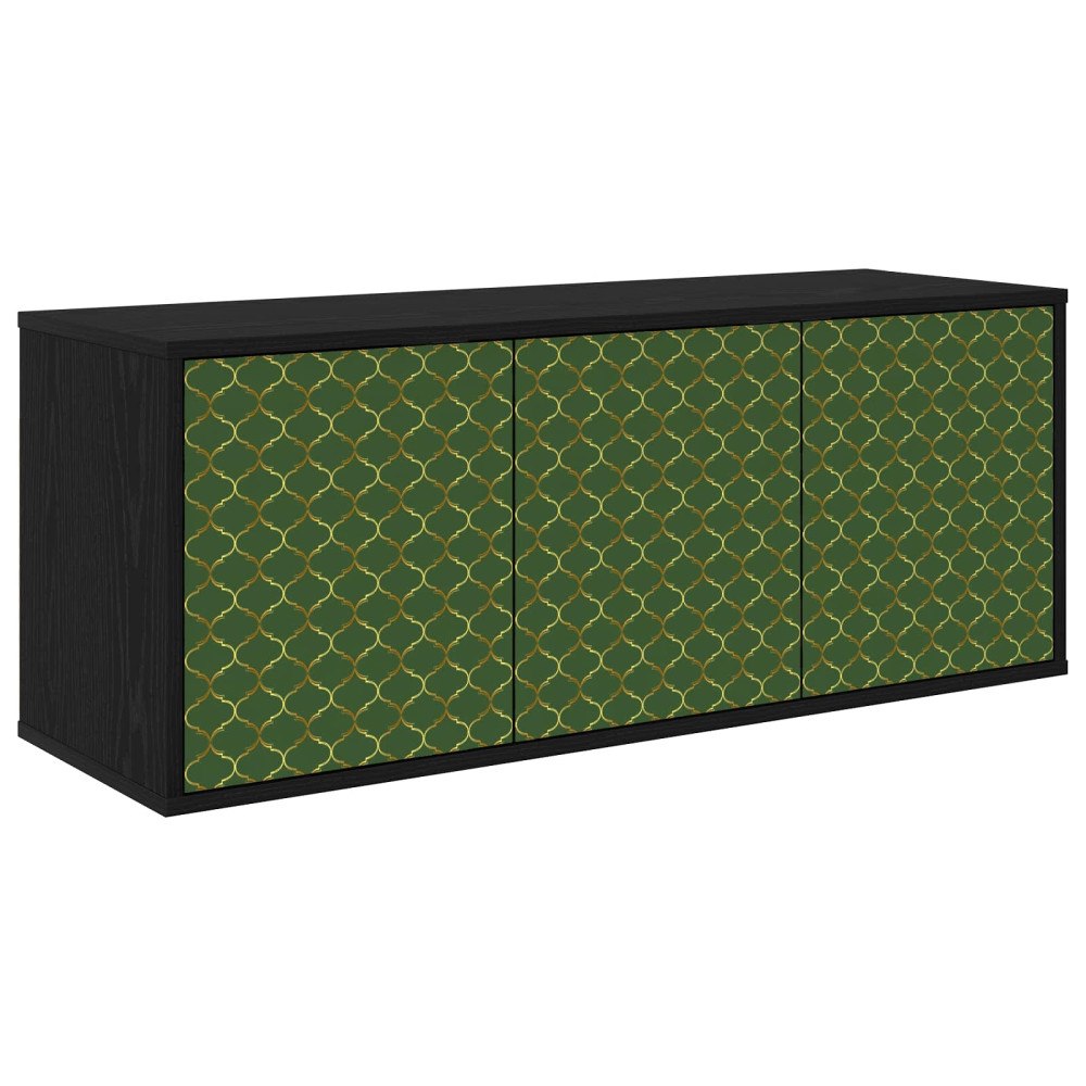vidaXL Väggmonterad TV-skåp GELEEN 102 x 33 x 40 cm Svart ek