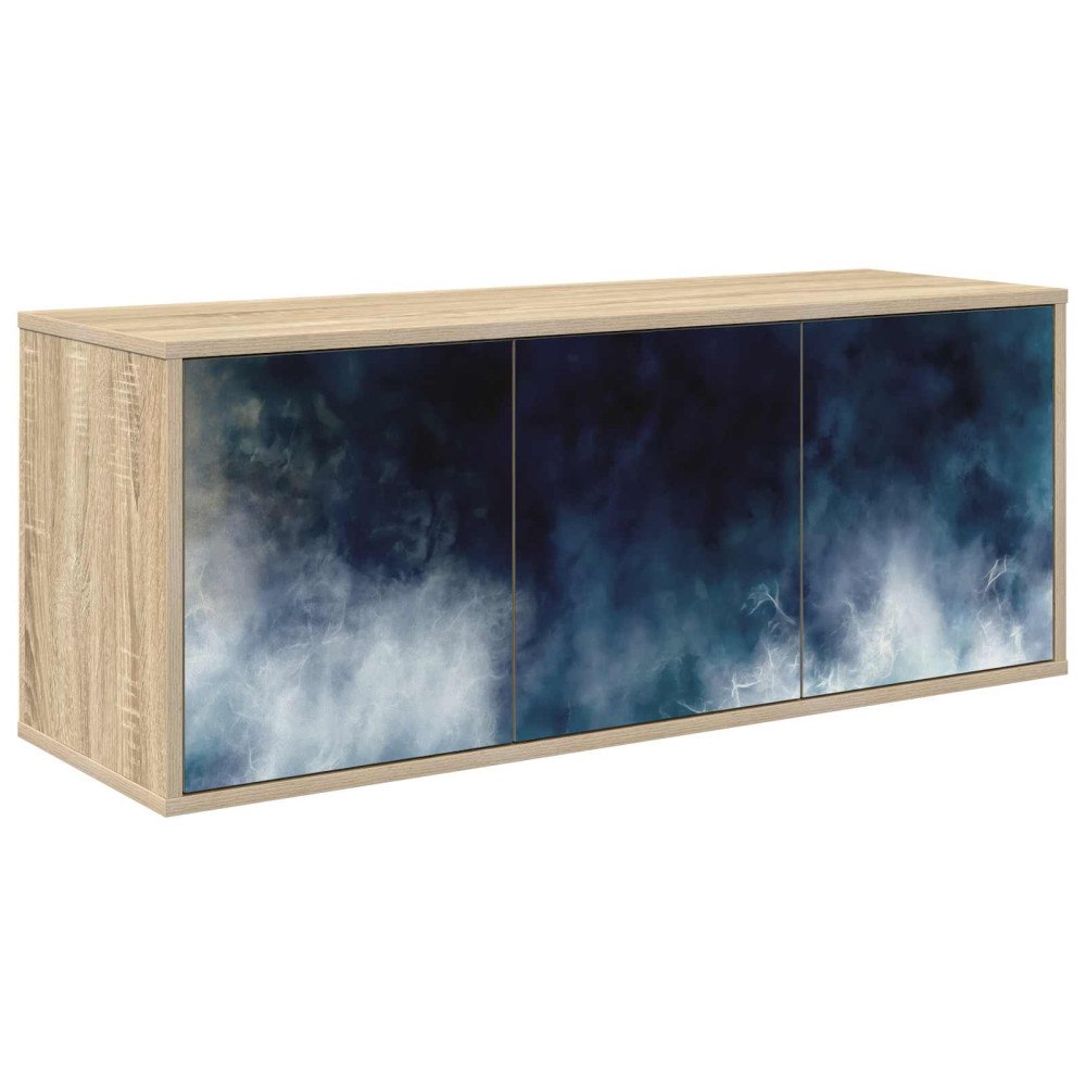 vidaXL Väggmonterad TV-skåp RAALTE 102 x 33 x 40 cm Sonoma-ek