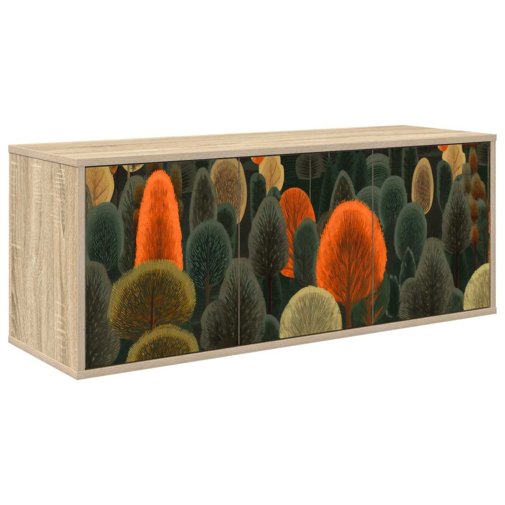 vidaXL Väggmonterad TV-skåp ZAANDAM 102 x 33 x 40 cm Sonoma-ek