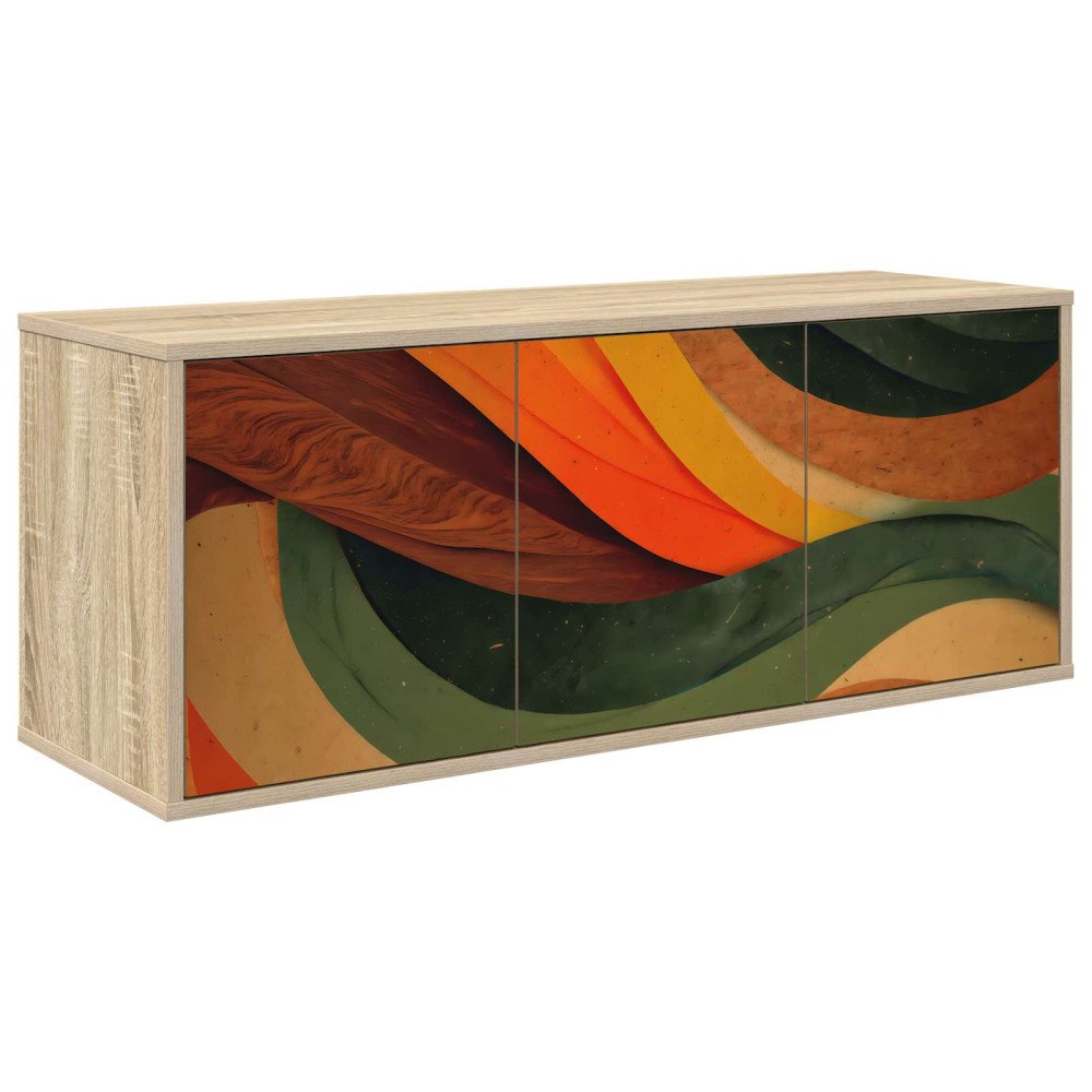 vidaXL Väggmonterad TV-skåp BONN 102 x 33 x 40 cm Sonoma-ek